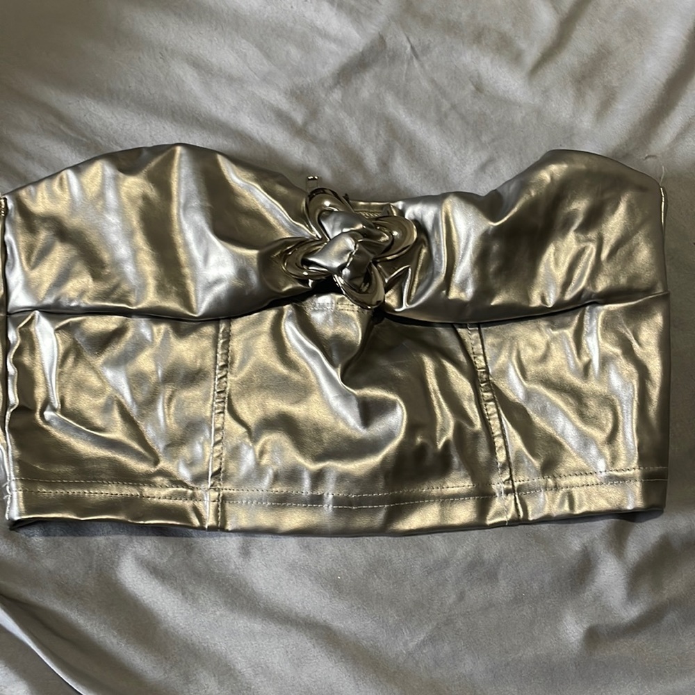 Metallic crop top